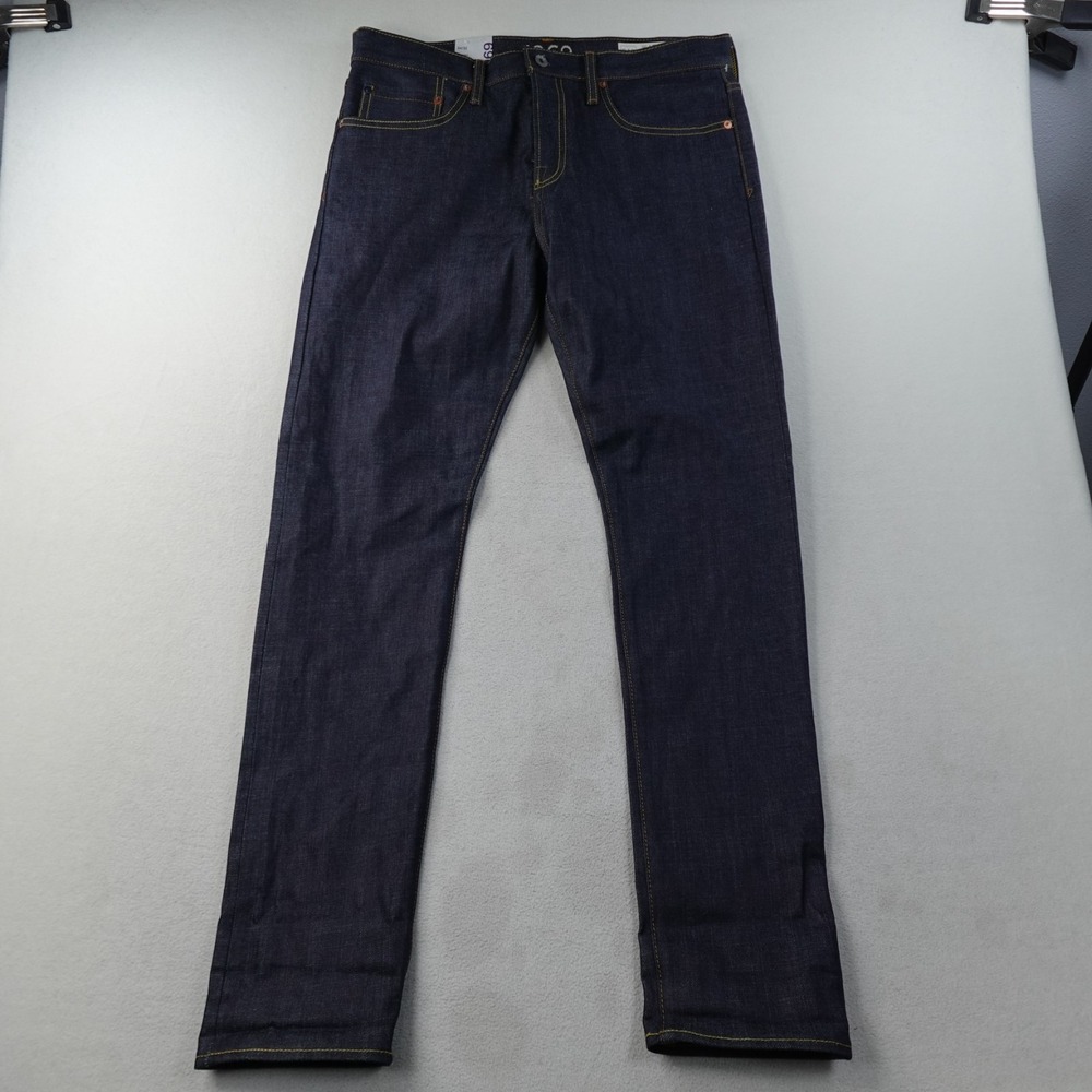 Gap 1969 Japanese Selvedge Jeans Mens 34 Blue Raw Indigo Skinny Straight NWT